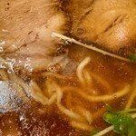 中華蕎麦　丹 - 中華蕎麦（大）+ ご飯（チャーシューの切れ端入り）