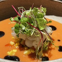 Orby Restaurant - 西瓜のガスパチョ　鱧　ゴーヤ