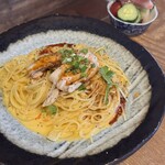 日光くじら食堂 - 担々和風カルボナーラ（1800円）