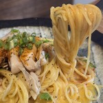 日光くじら食堂 - 担々和風カルボナーラ（1800円）