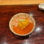 冨すし - 甘海老 雲丹 いくら