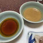 佐賀牛レストラン季楽 - ポン酢と胡麻ダレ