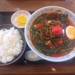 さかえや - 満州にらラーメン（醤油・スペシャル），ライス