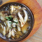 海老とキノコの海老出汁アヒージョ