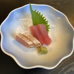 ふじ井 - ビンチョウマグロ刺身→生と炙り✧︎*。