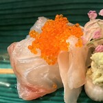 ひろ作 - 鱸昆布〆とびっ子さんでーす。