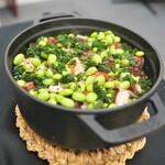 日本料理 TOBIUME - 美しい色溢れる炊き込みご飯。