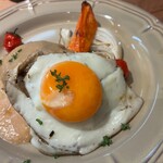 手作りハンバーグ卵 - 