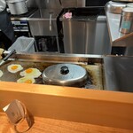 手作りハンバーグ卵 - 