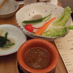 なるたけ - カニ味噌バーニャカウダ（800円）