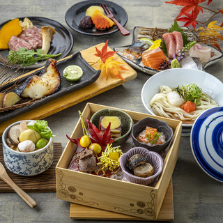 美味しいお料理は素材から。国産和牛や新鮮なお刺身を贅沢に