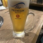 焼肉ホルモン酒場 たかちゃん - 生ビール✖️2杯を注文