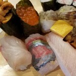 出羽鮨 - タネの表情。