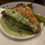 MILLE FIORI - アコウ鯛のポワレ　バジルクリームソース