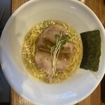 まるにぼ - 平打ち麺（850円）