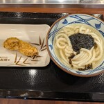 丸亀製麺 - 料理写真:海苔旨塩うどんとかしわ天