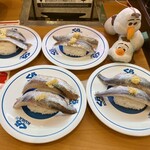 無添くら寿司 - 料理写真:真いわし　115円(税込)×4皿　※これで血液サラサラが、確定したよ
