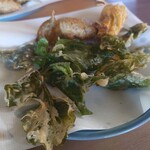 ふくべ三 - 蕎麦粉で揚げた天麩羅ﾀﾁ♪※そばがき天麩羅は,今回は機械臼では無かった様です( *´艸｀)私達が,すり潰された[そばがき天麩羅が]好きなのですが時間なかったそうです(≧▽≦)5人で押し掛けてしまい..