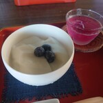 ふくべ三 - 豆乳ゼリー&ブルーベリーも[粒が大きく]酸っぱさと甘さが最高のコラボでした(*’ω’ﾉﾉﾞ☆ﾊﾟﾁﾊﾟﾁ