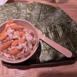 居酒屋 ヨーテル - 梅ぇチーズ海苔巻きは、先に海苔がなくなります。