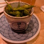 居酒屋 ヨーテル - 煮枝豆はカレー風味でこれまたホッピーに合う！！