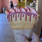 クレープとエスプレッソと花小路 - 山梨限定　桃とフラワーメルト