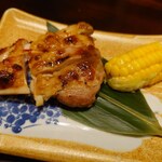 越後一会 十郎 - 焼物 越の鶏モモの南蛮味噌焼き