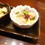 越後一会 十郎 - いんげんとサーモンのマヨ和え