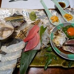 割烹 鍋物 鮨よし - 造盛りおやっさんの講釈と共に召し上がれ