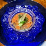 割烹 鍋物 鮨よし - これが絶品トマト冷製スープ