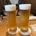 和牛小皿しんうち - アサヒ生ビール