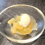 蒼菓 - 愛媛県産河内晩柑のコンポート / ホワイトチョコのクリームと果汁のジュレ
