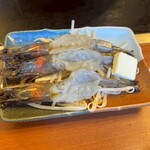 海鮮もんじゃ 片岡 - 天使のエビ  甘みのある美味しさ！ 目と角の部分以外全て食べられます。