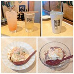 海鮮もんじゃ酒場 力亭 - 杉が香る「江戸香るハイボール」や杏仁レモンサワー、手作りもっちり豆腐、黒蜜きなこdeもっちり豆腐