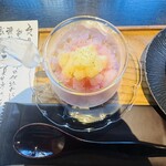 鮨 三心 - 桃のシャーベット