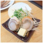 海鮮もんじゃ酒場 力亭 - 大粒ホタテバターの醤油焼き