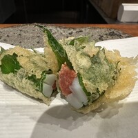 天ぷらnuu nuu - イカと明太子の大葉巻き