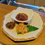 日本酒スタンド酛 - 本日のあて3種