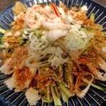 灼味噌らーめん 八堂八 - 冷やし味噌サービスセット(スープ、ひとくち飯付) 2000円