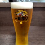 灼味噌らーめん 八堂八 - 生ビール(中) 650円