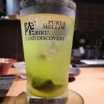 炭火焼き鳥 鶏尽 - 緑茶ハイ590円