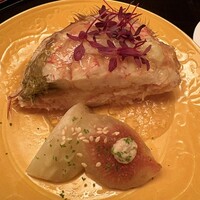 京料理 木乃婦 - 毛蟹とイチジク　10センチくらいの甲羅に身がぎっしり