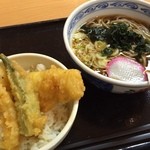 花つつじ - B定食、ミニ天丼・そばセット。