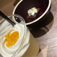 福岡焼肉kintan - デザートは水羊羹とプラス300円でマンゴーシェイク