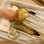 串ノ紋 - 海老、シュウマイ、鶏肉、玉ねぎ、たこ焼き