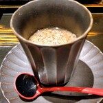 銀座焼とり 京丹波 - 炭火焼きしいたけの茶碗蒸し