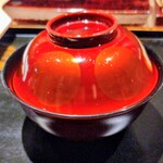 銀座焼とり 京丹波 - 胡麻豆腐と鮎の御椀