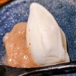 銀座焼とり 京丹波 - 濃厚ミルクのアイス、いちじくジャム添えアップ