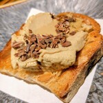 銀座焼とり 京丹波 - レバームース、カカオはちみつ乗せアップ