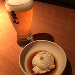 えん - ビールとお通しのもっちり豆腐